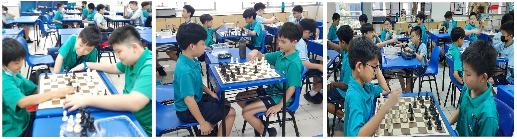 Members sharpen their skills and develop their ability to focus on creative problem-solving opportunities and decision-making situations through playing chess. Playing Chess also instills good sportsmanship.