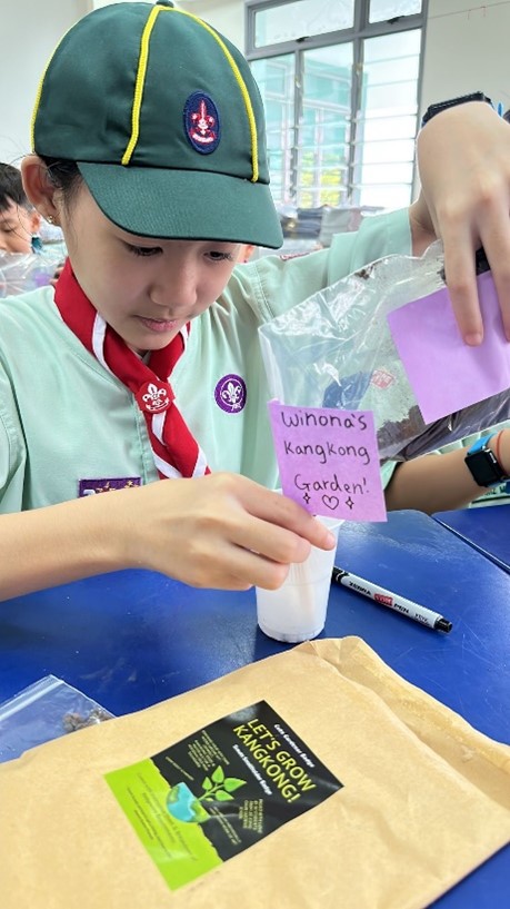 Cub Scouts were given the opportunity to grow their own Kangkong Plant.