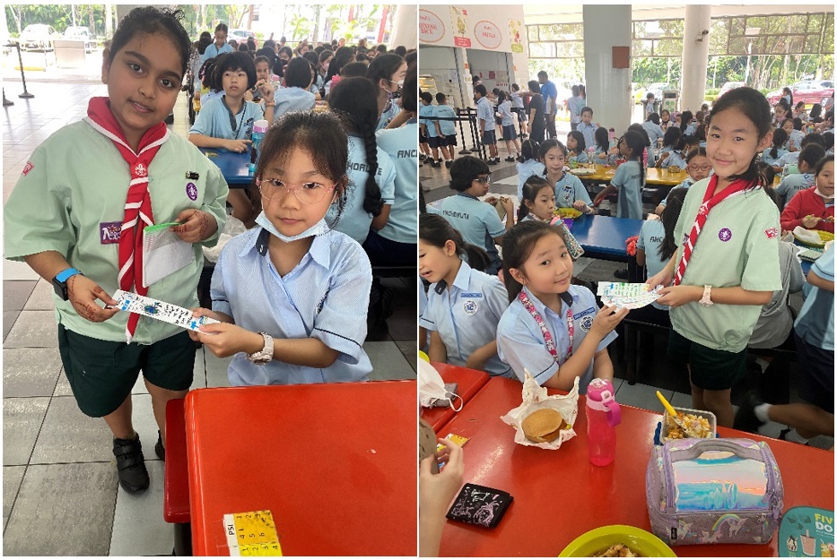 These bookmarks are given out during their recess time to spread awareness on World Water Day.